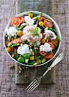 Frokost salat med rejer og hytteost 