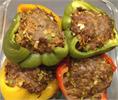 Farserede peberfrugter - flad mave