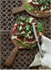 Pizza med bresaola, pesto og ruccola