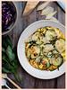 Omelet med squash og parmesan